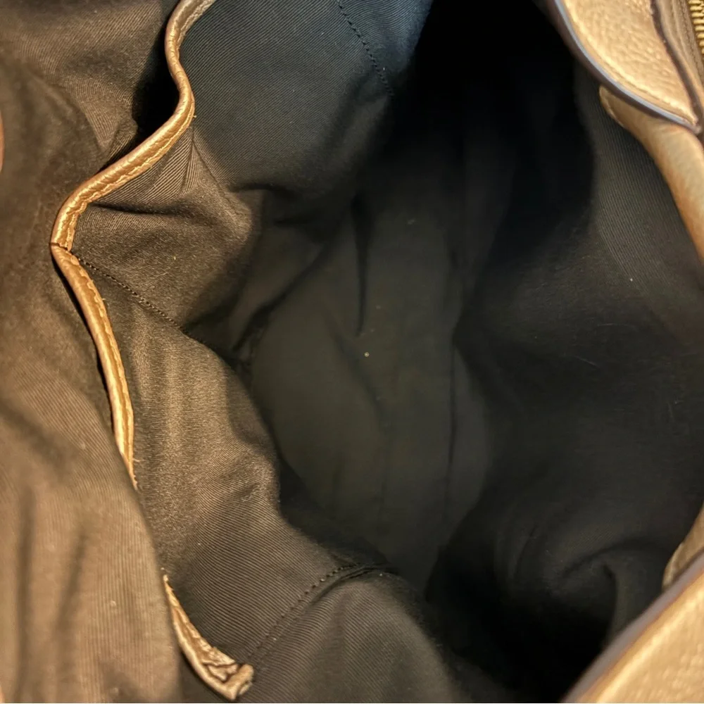 Coach Lexy Platinum Triple Compartment Shoulder Bag Purse Gold Hardware - Picture 16 of 16